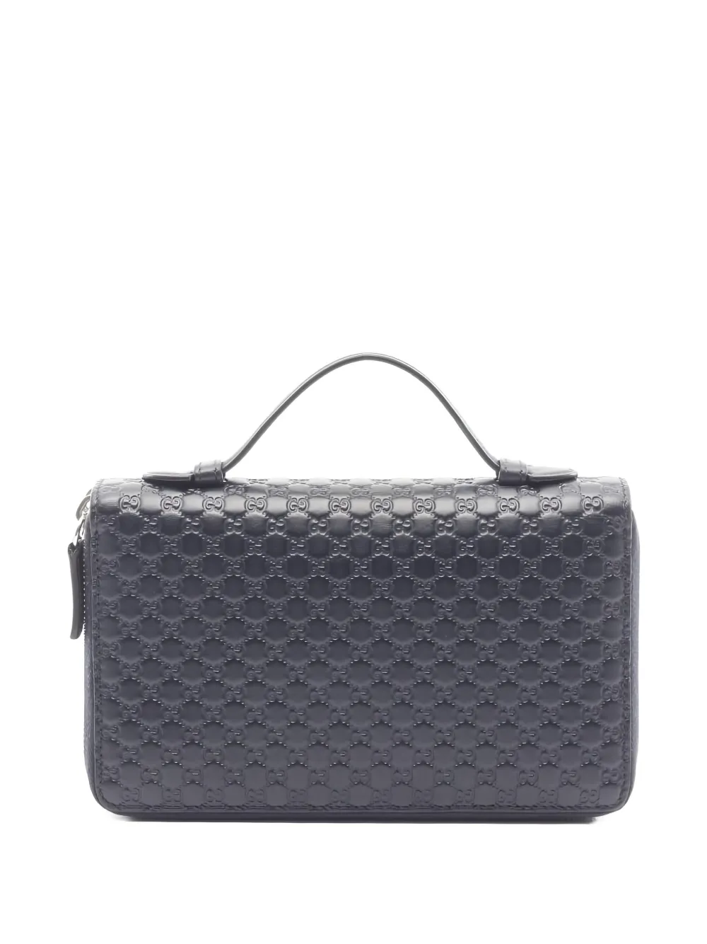 Gucci Pre-Owned 2000s Micro-GG zip clutch bag - ブルー Gucci Pre-Owned 2000s Micro-GG zip clutch bag - ブルー