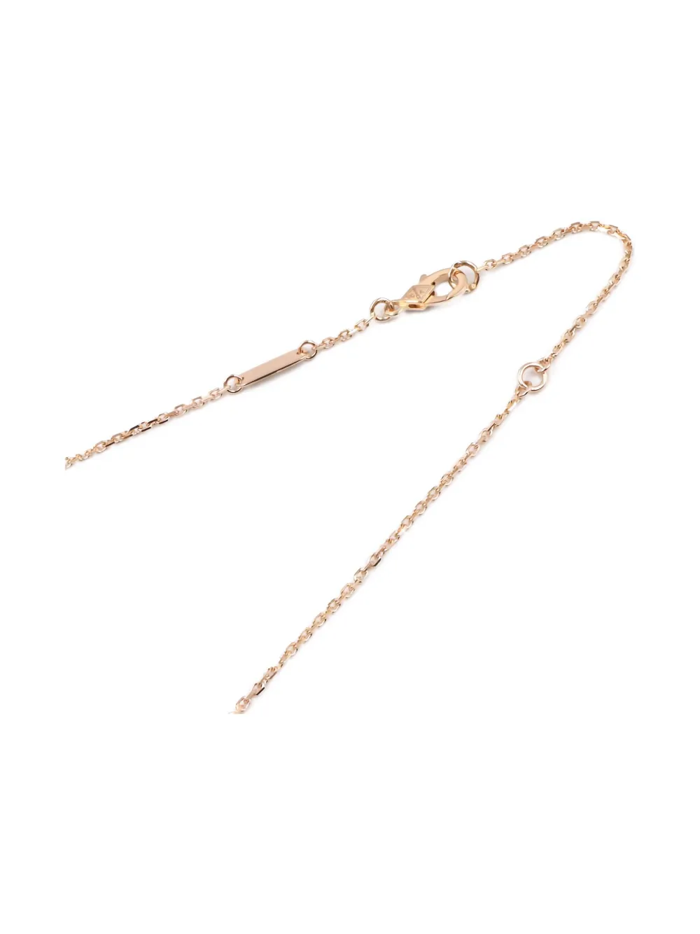 Pre-owned Van Cleef & Arpels 2010s 18k Rose Gold Alhambra Multi-stone Necklace In Black