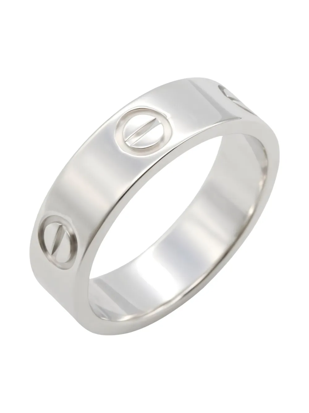 CARTIER Pre-owned 18k White Gold Love Ring In Silver
