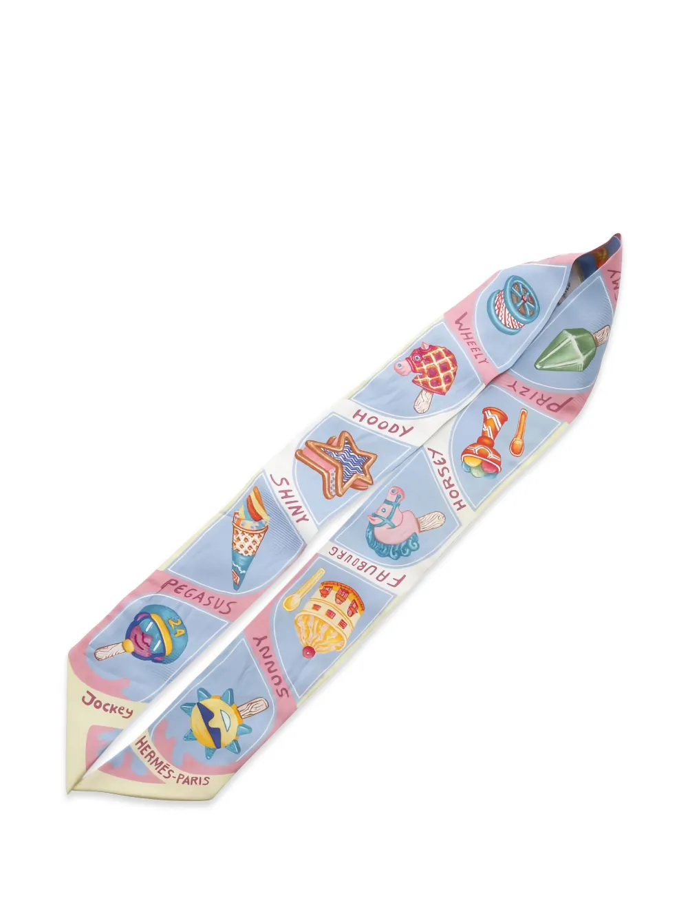 Hermès Pre-Owned 2000s Twilly Funny Ice Cream-motif scarf | Image 2