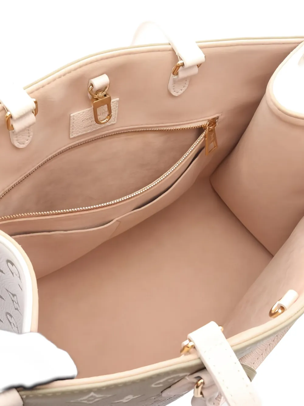 Pre-owned Louis Vuitton 2010s Onthego Mm Monogram Leather Tote Bag In Green