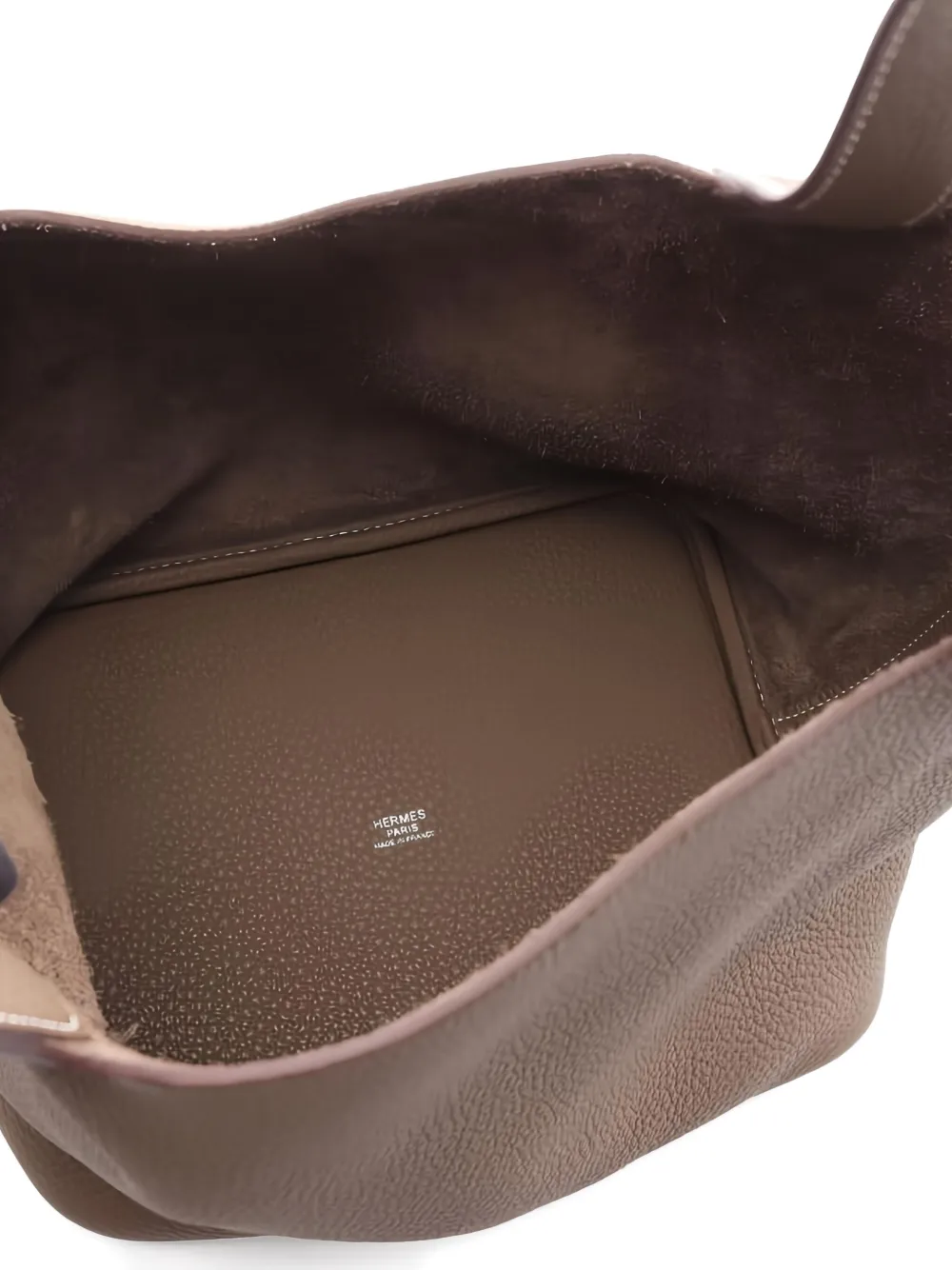 Pre-owned Hermes 2019 Picotane Lock Leather Tote Bag In Brown