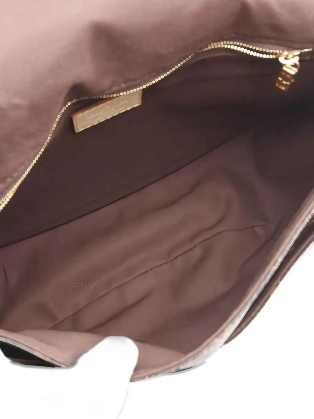 Pre-owned Louis Vuitton 2011 Menilmontant Monogram Pm Shoulder Bag In Brown