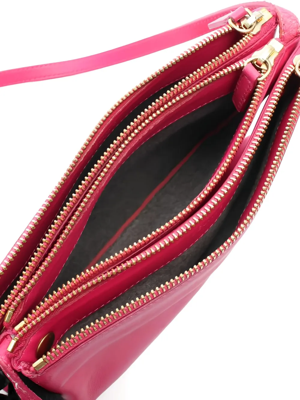 CELINE Pre-owned 2000s Trio Small Leather Shoulder Bag In Pink