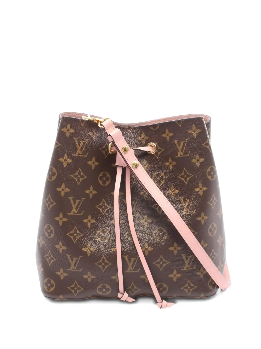 Pre-owned Louis Vuitton 2017 Monogram Neo Noe Shoulder Bag In Brown