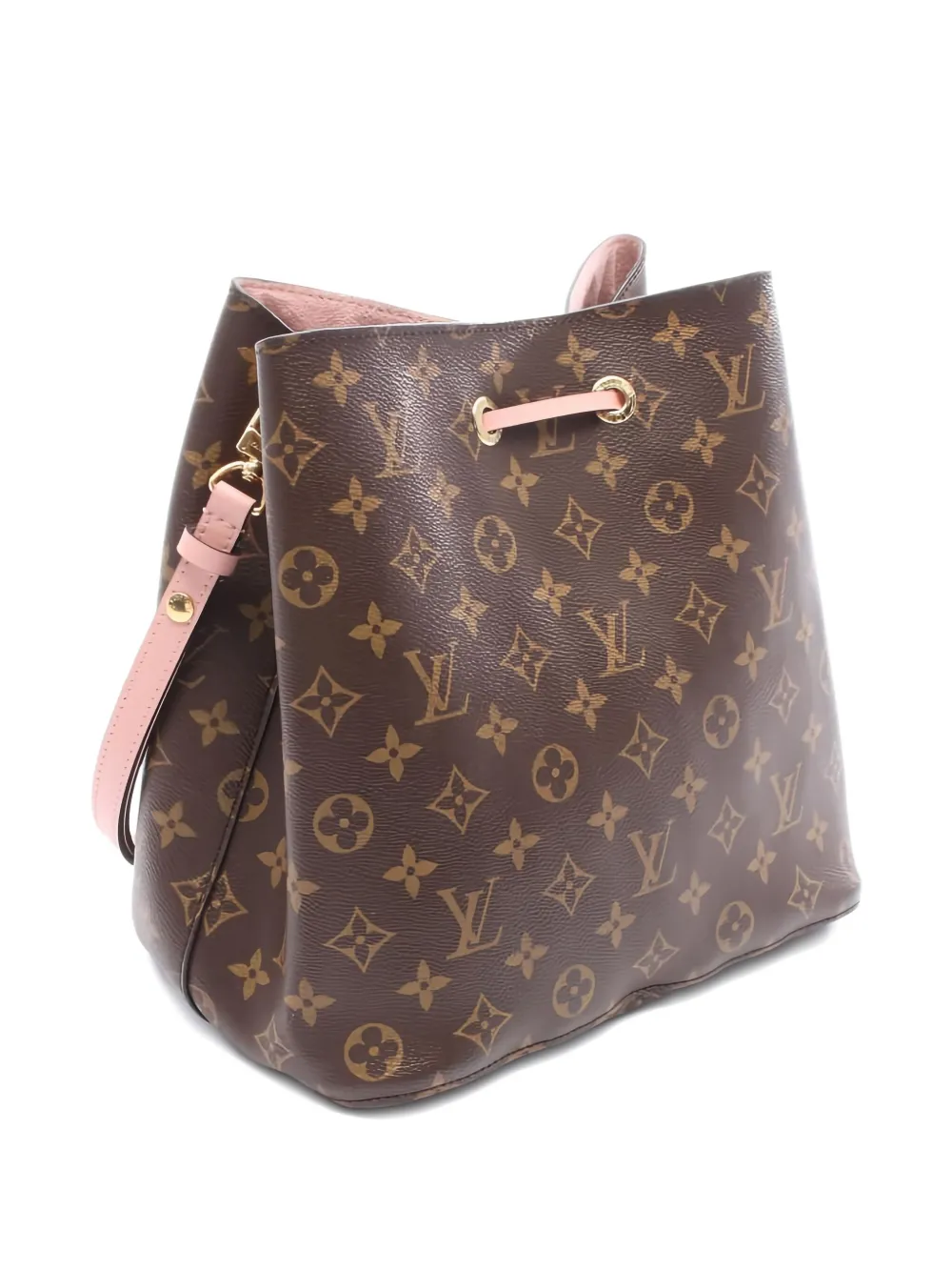 Pre-owned Louis Vuitton 2017 Monogram Neo Noe Shoulder Bag In Brown