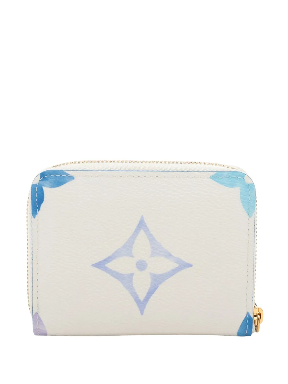 LOUIS VUITTON Pre-owned 2021-2025 Monogram Giant By The Pool Zippy Purse Coin Pouch In White