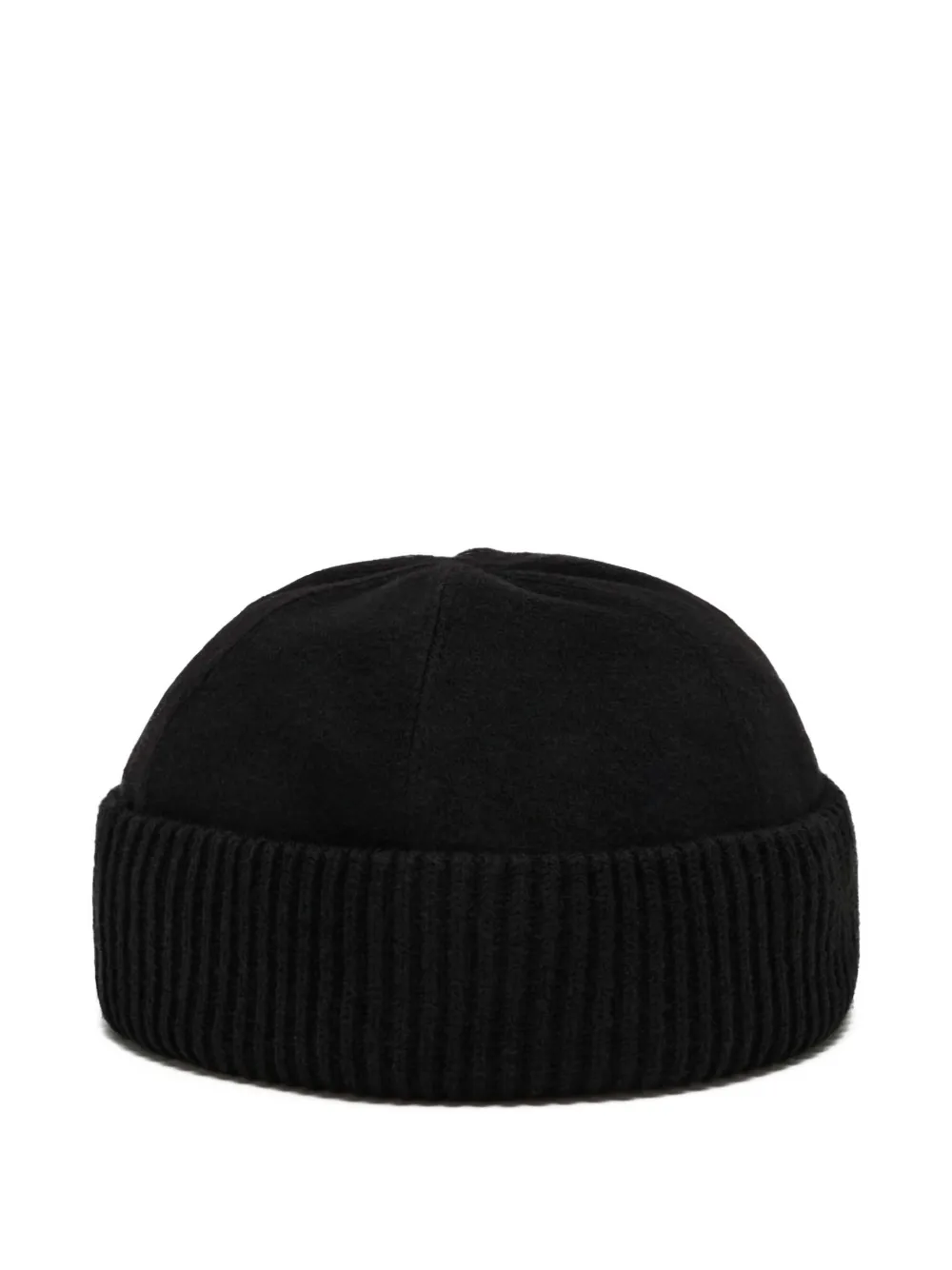 Giorgio Armani bonnet à bords nervurés | noir | Image 1
