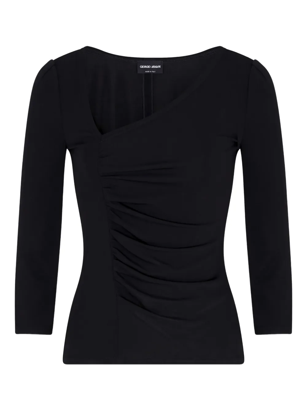 Giorgio Armani asymmetric ruched top - Nero