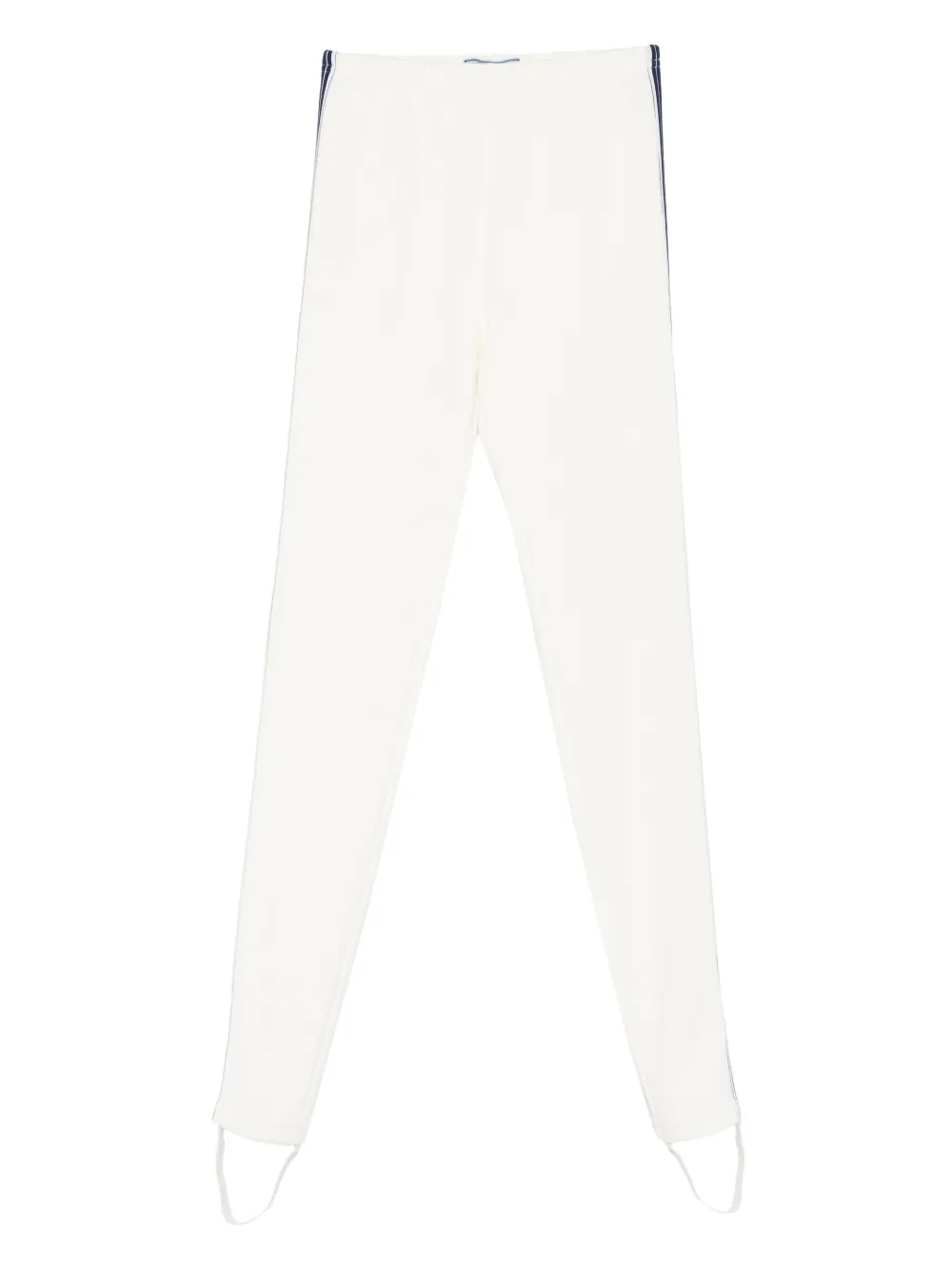 Prada stirrup-detail stripe leggings - Toni neutri