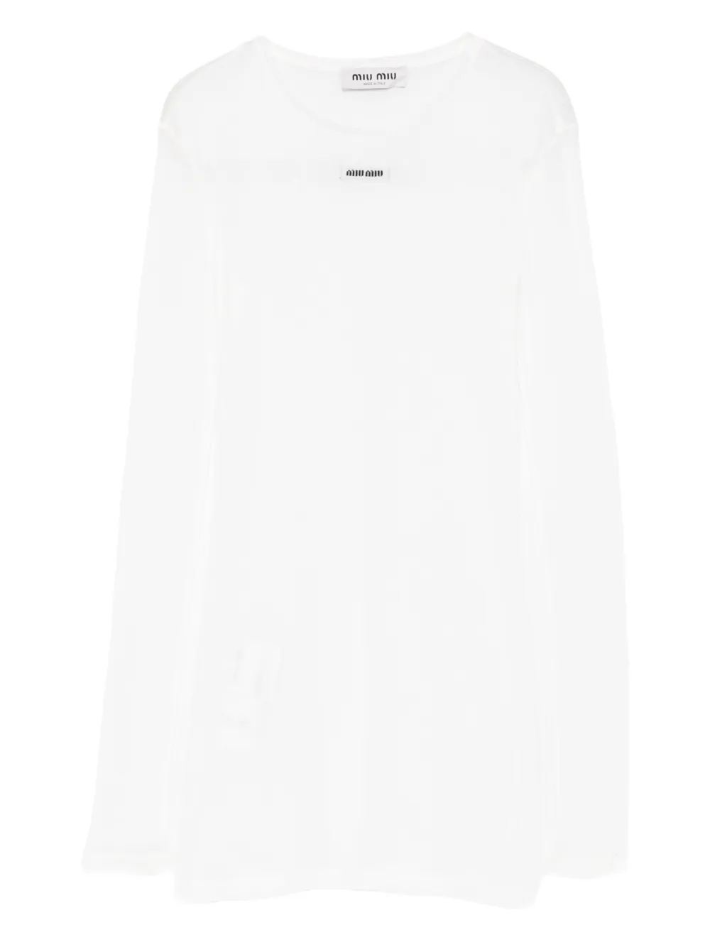 Miu Miu Minikleid mit Etikett | Weiß | Image 1