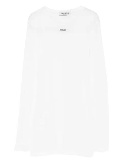 Miu Miu cotton label mini dress