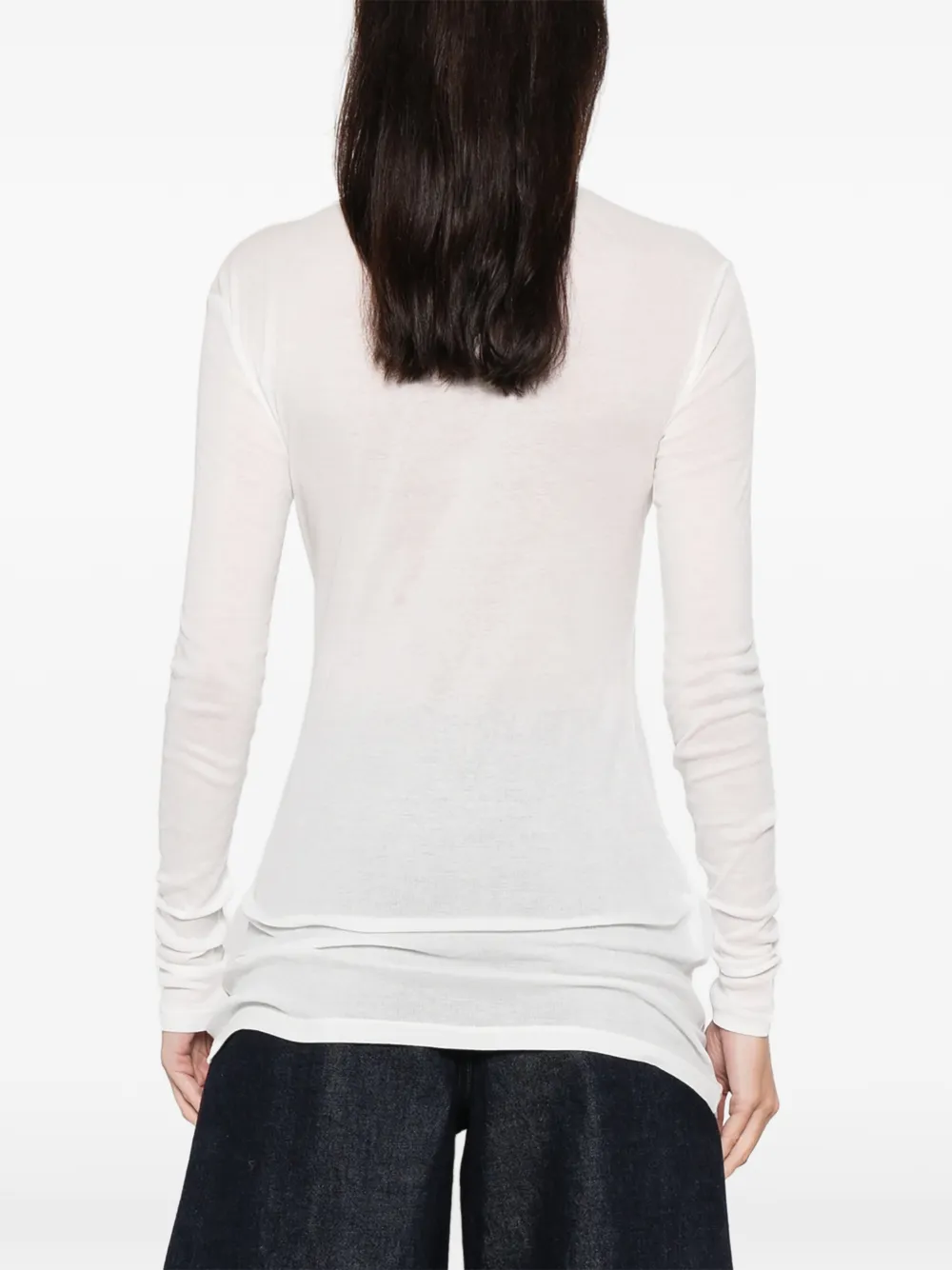 Miu cotton label mini dress Wit