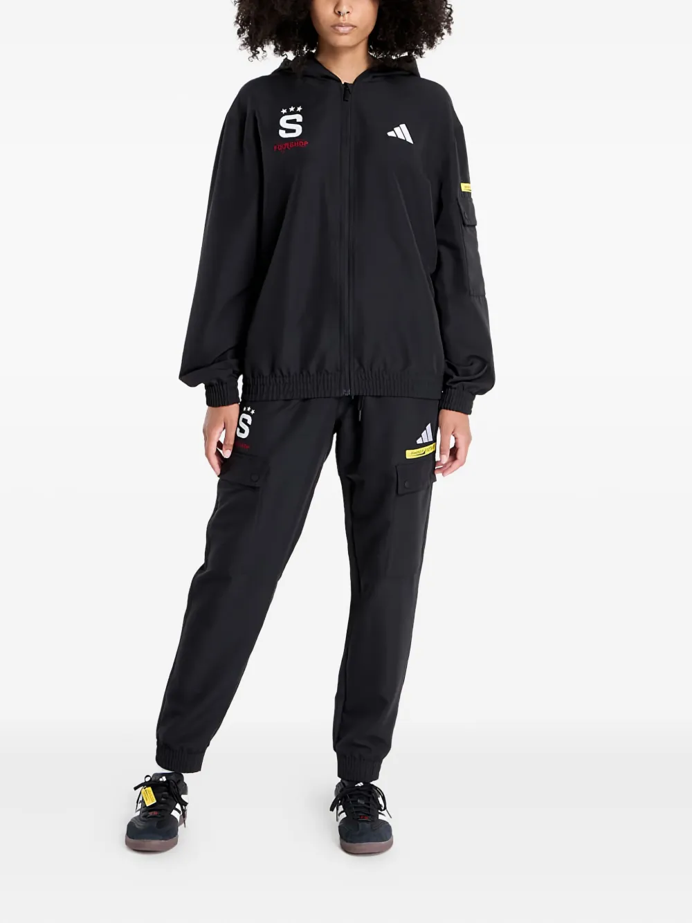 Adidas Originals X Footshop X Sparta Logo-detailed Trousers In Multi