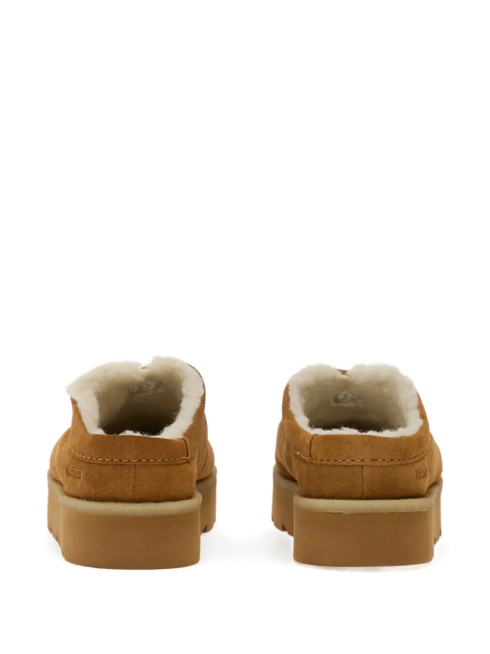 Clarks Originals Meare slippers met plateauzool Bruin