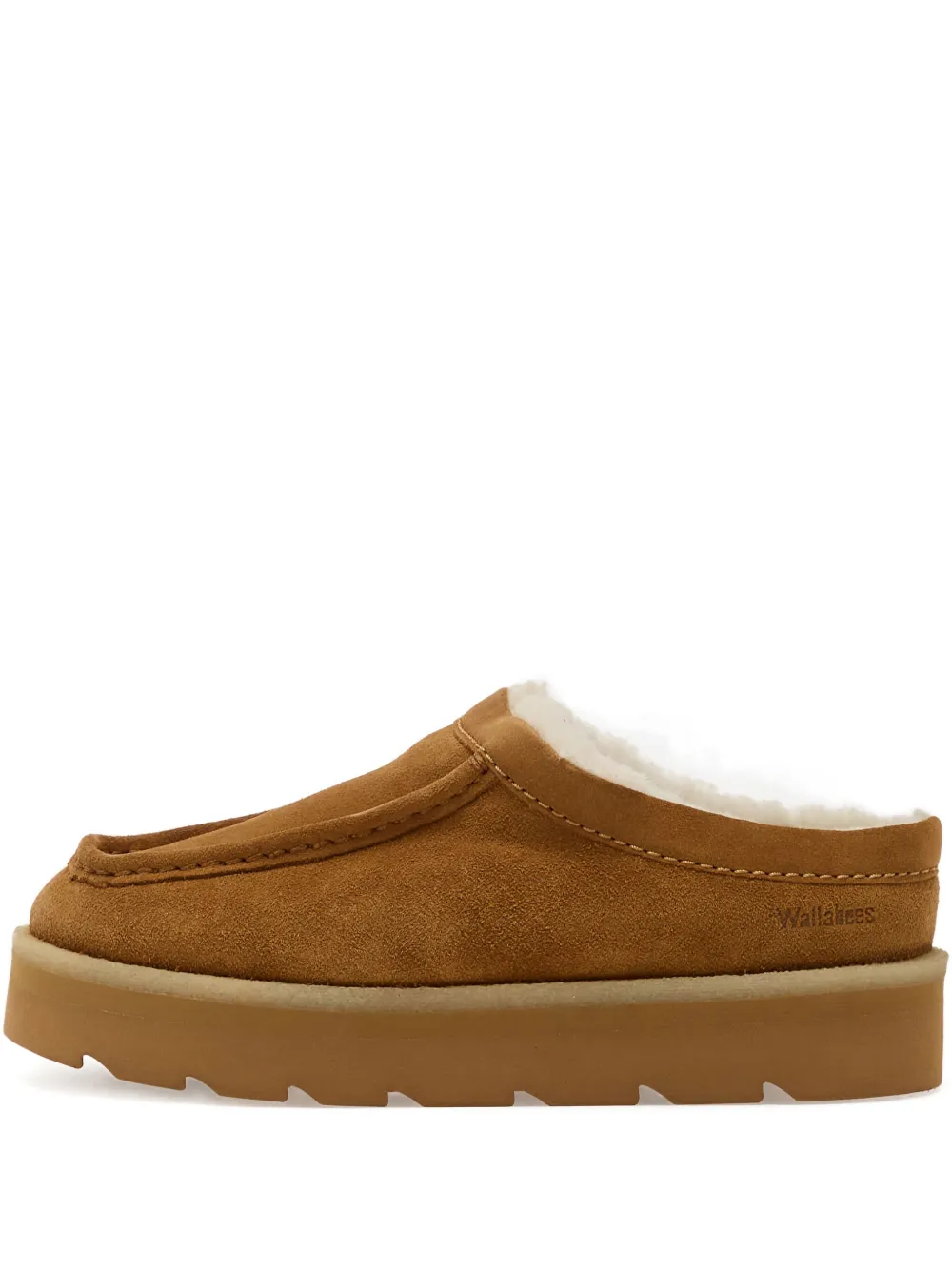 Clarks Originals Meare slippers met plateauzool Bruin