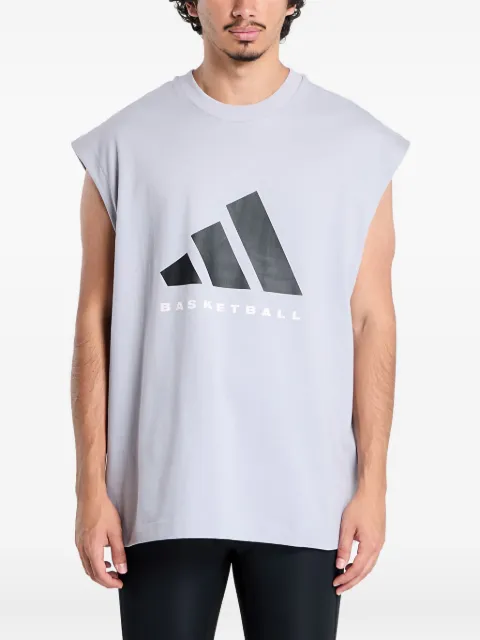 adidas logo-print tank top