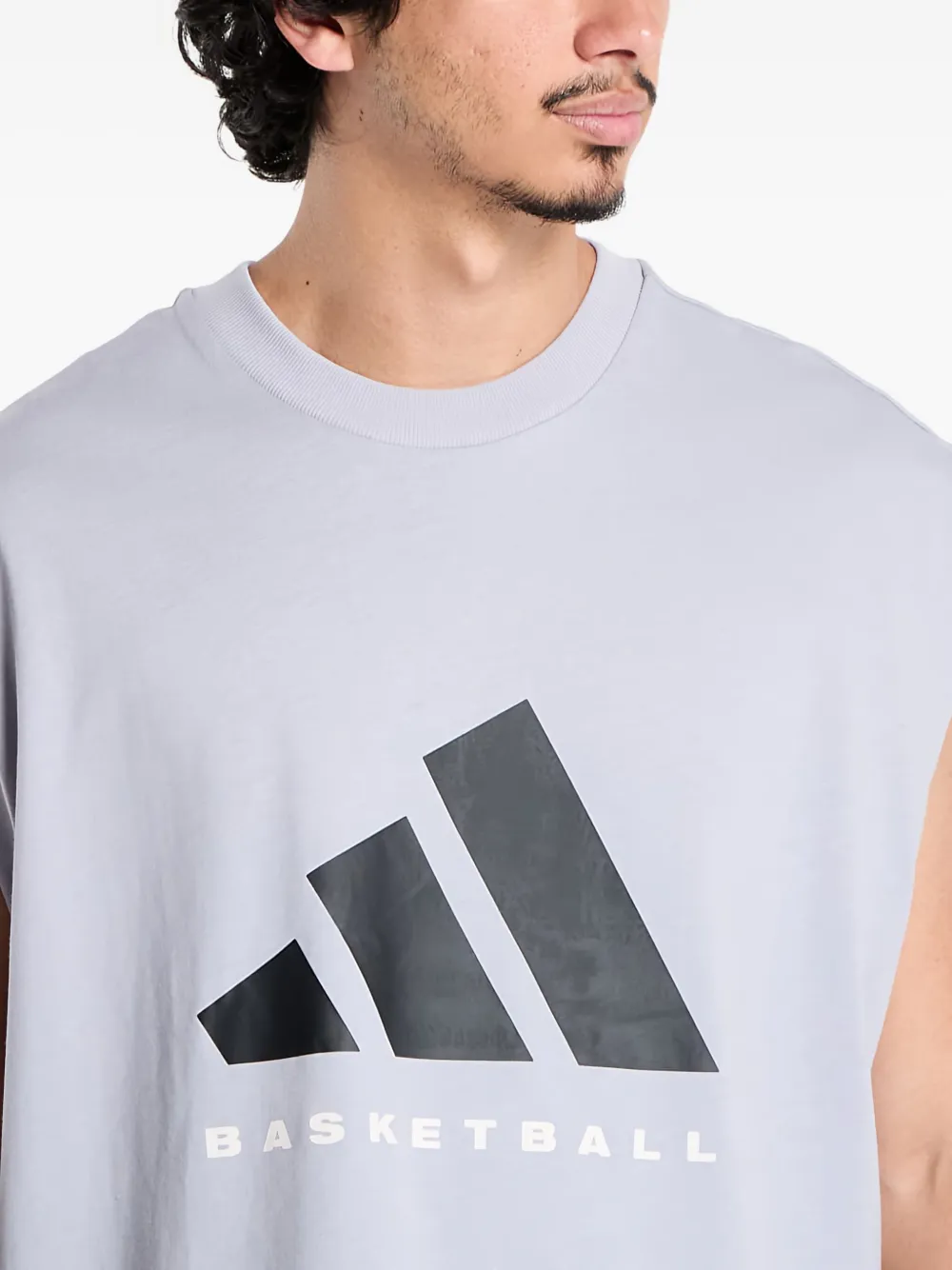 Adidas Originals Logo-print Tank Top In Gray
