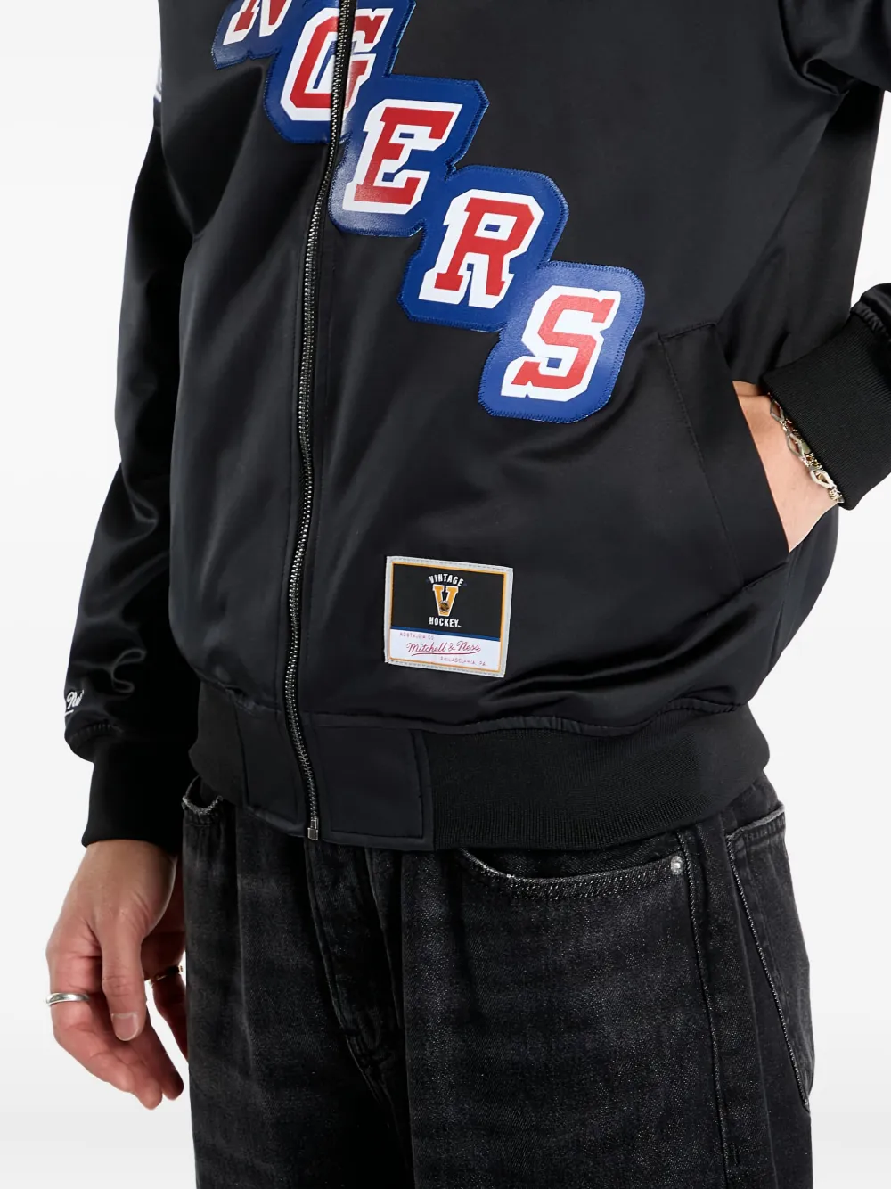 Mitchell & Ness Mark Messier Rangers Maxxed Out Jacket In Black