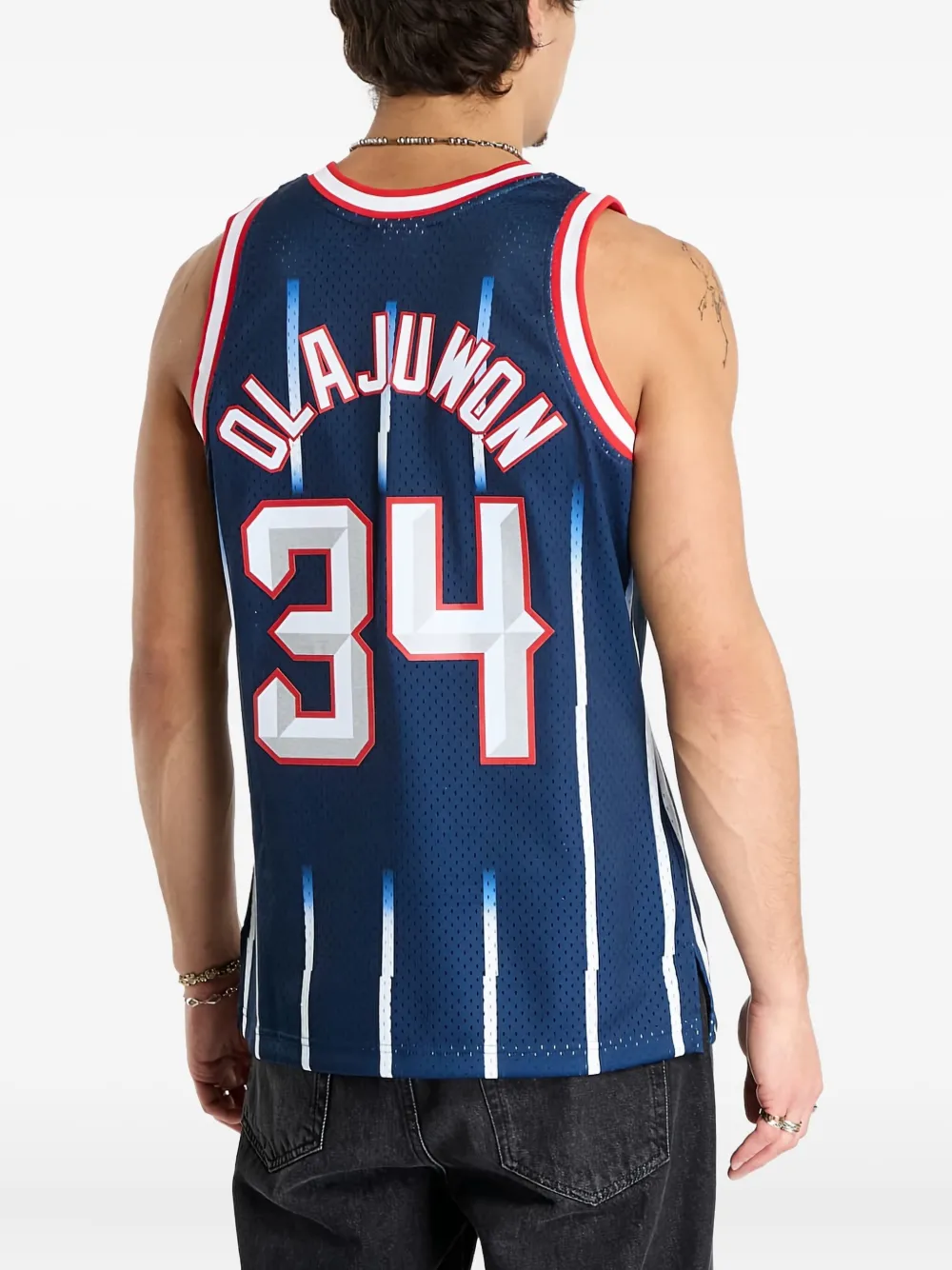 Mitchell & Ness Numbered Graphic Jersey Blauw