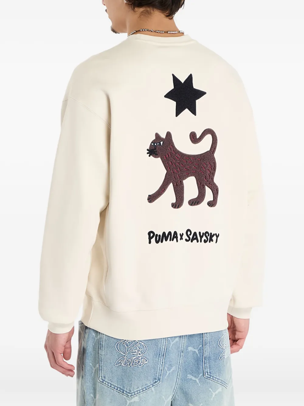 Puma X Saysky Crew-neck Sweatshirt In White