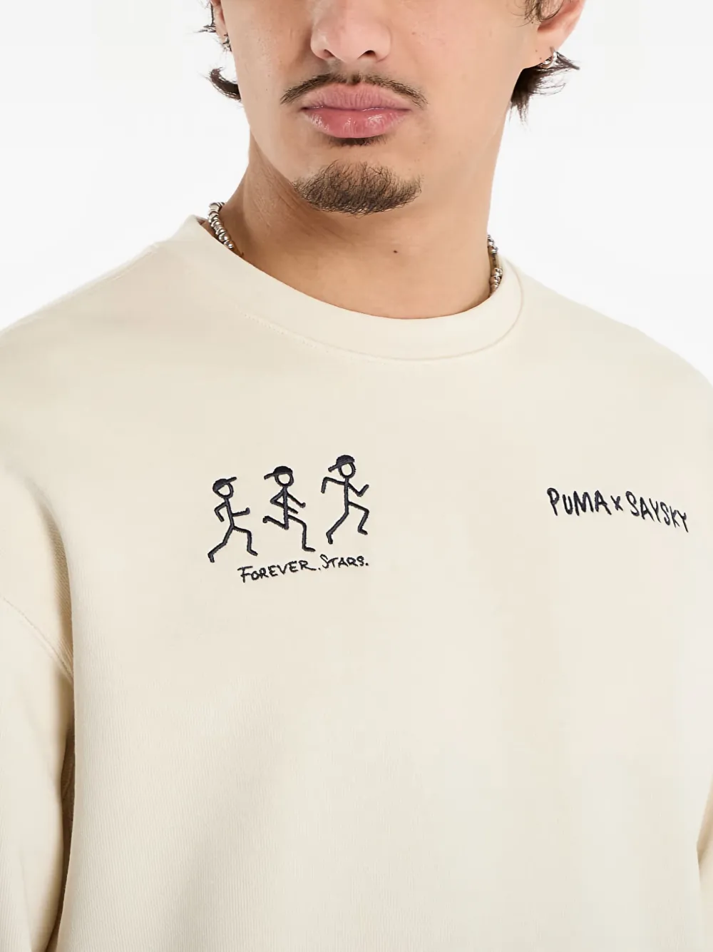 Puma X Saysky Crew-neck Sweatshirt In White