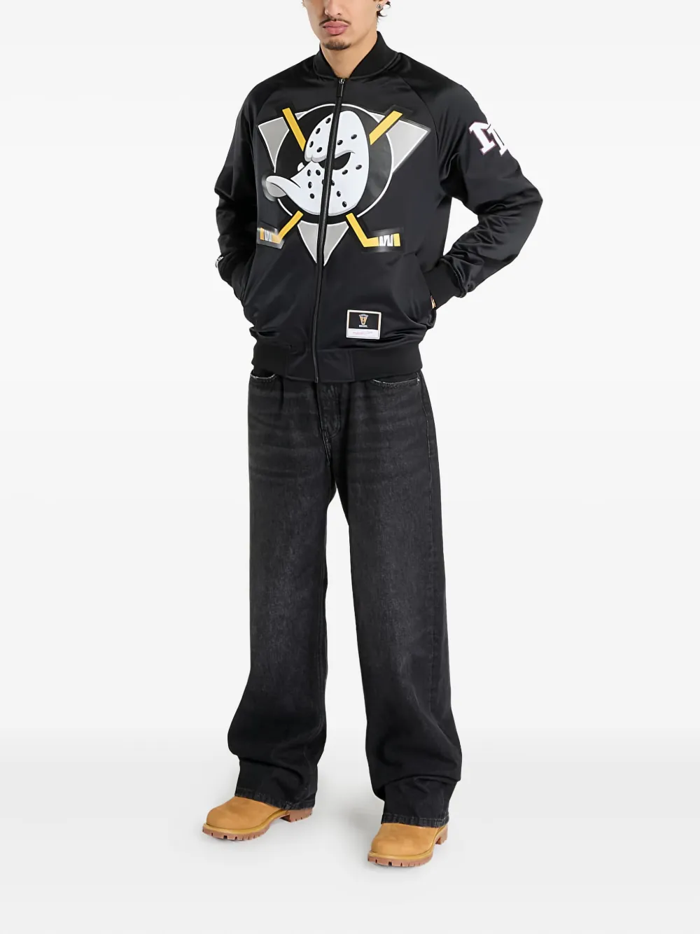 Mitchell & Ness 1992 NHL Ducks Teemu Selänne bomber jacket | Bomber Jackets | Image 2