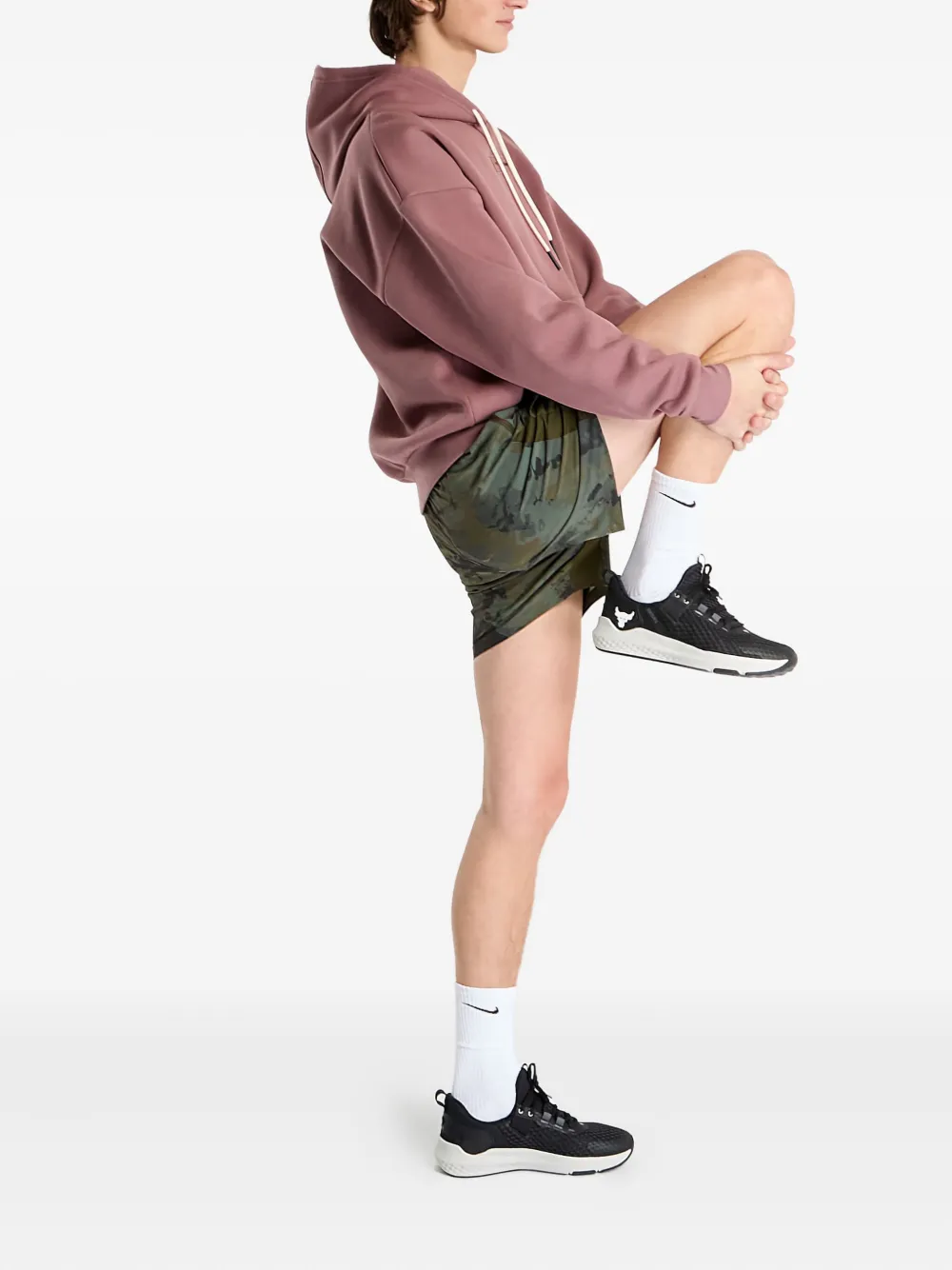 Under Armour Project Rock Icon Hoodie In Pink