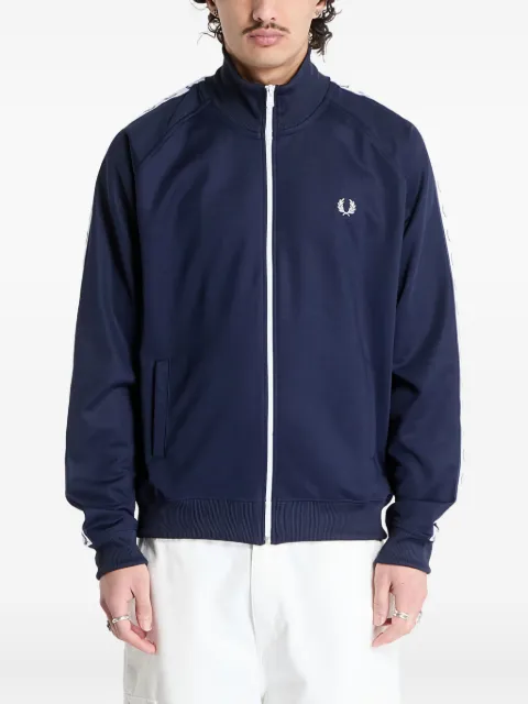 Fred Perry logo-tape track jacket