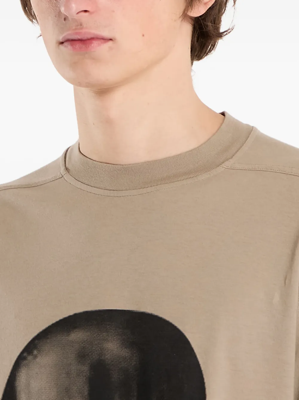 Rick Owens DRKSHDW Jumbo T-shirt met lange mouwen en grafische print Beige