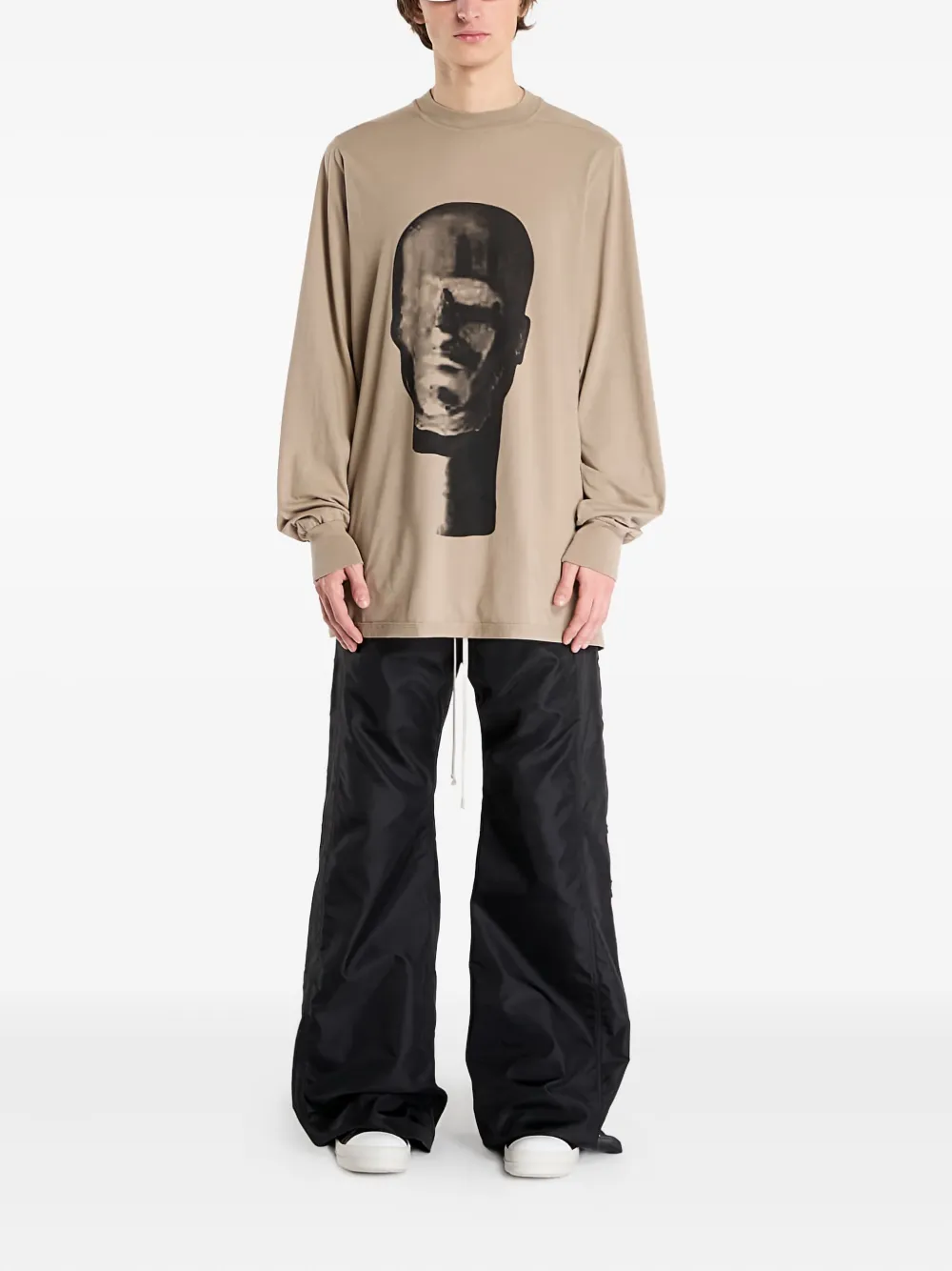 Rick Owens DRKSHDW Jumbo graphic longssleeve T-shirt - Beige
