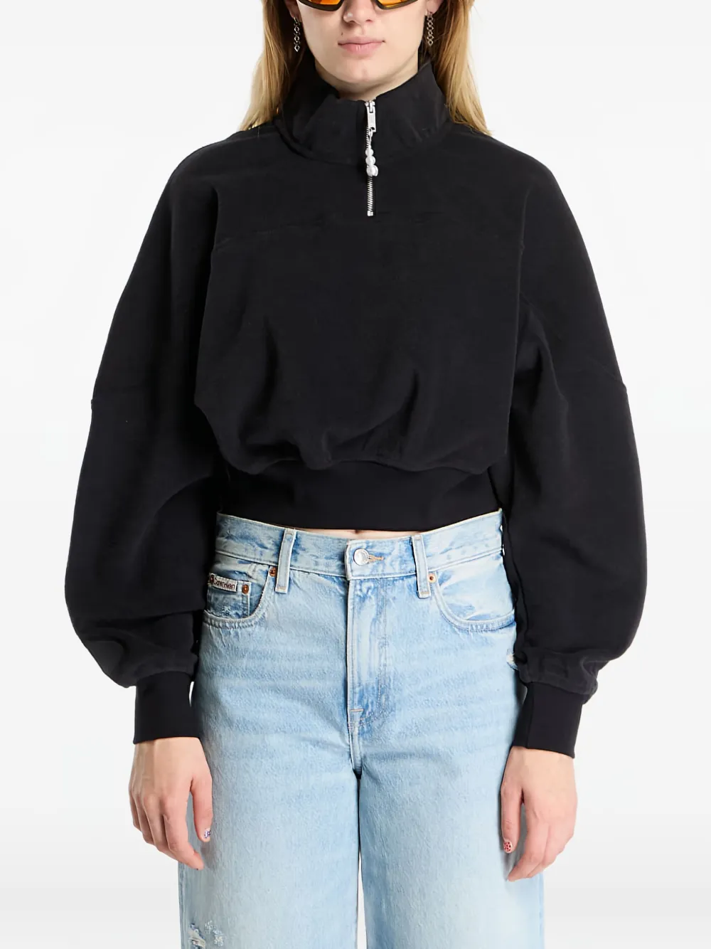 Jordan quarter-zip flight fleece top | Black | Image 1