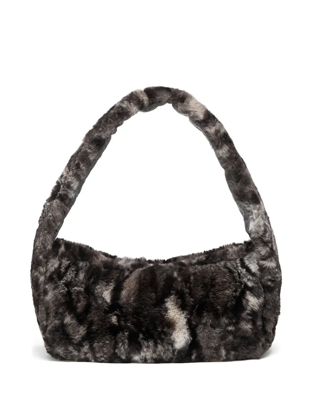 adidas small faux-fur shoulder bag - グレー adidas small faux-fur shoulder bag - グレー