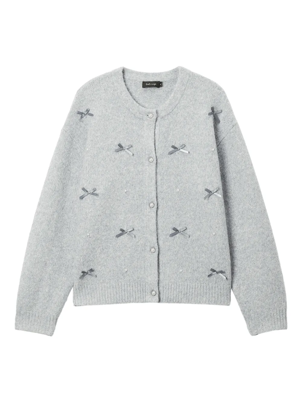 tout a coup Cardigan con decorazione - Grigio