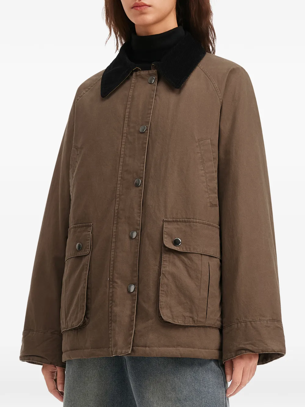  Tout A Coup Buttoned Pocket Jacket - Brown 