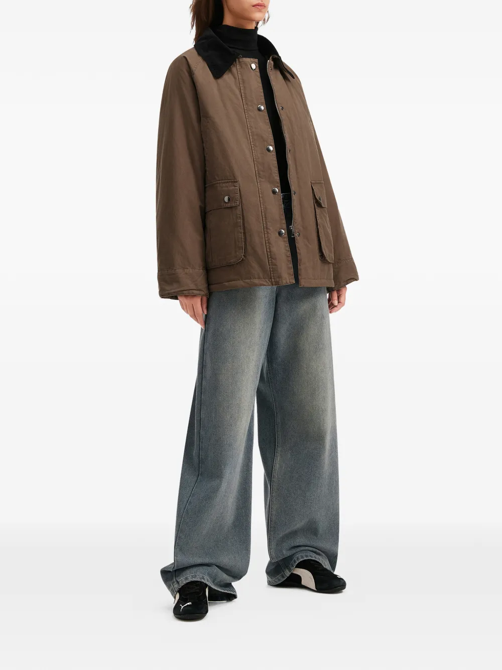  Tout A Coup Buttoned Pocket Jacket - Brown 