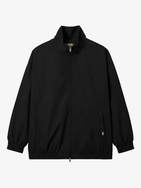 Mini Cream zip-fastening jacket