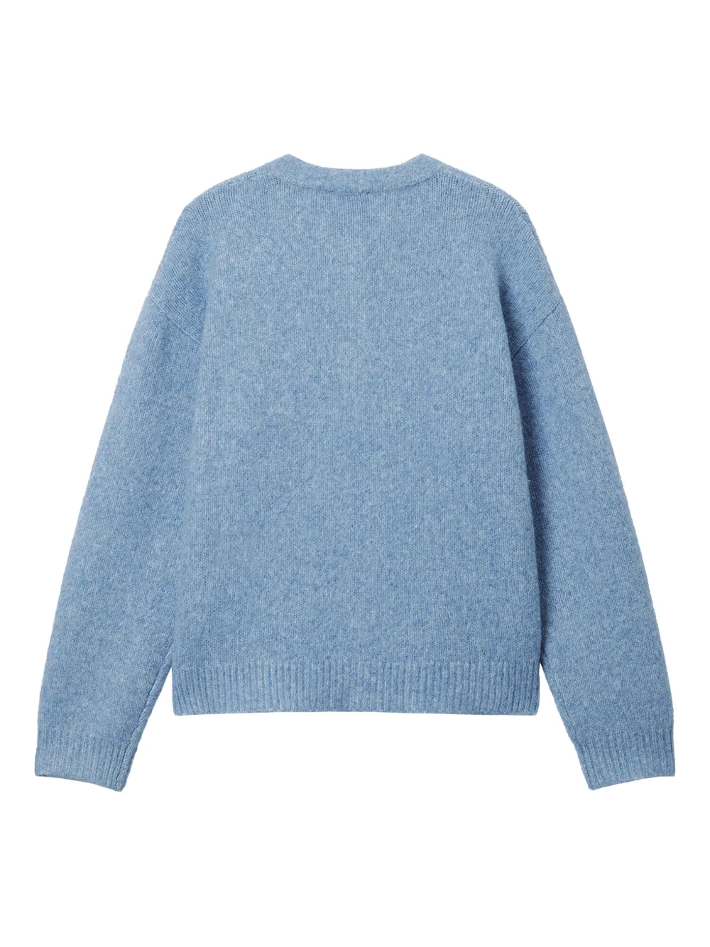 tout a coup Gebreid vest verfraaid met strik Blauw