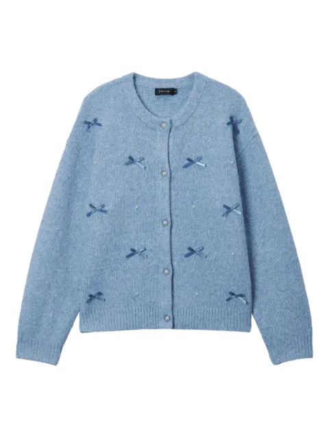 tout a coup Cardigan mit Schleifenapplikation