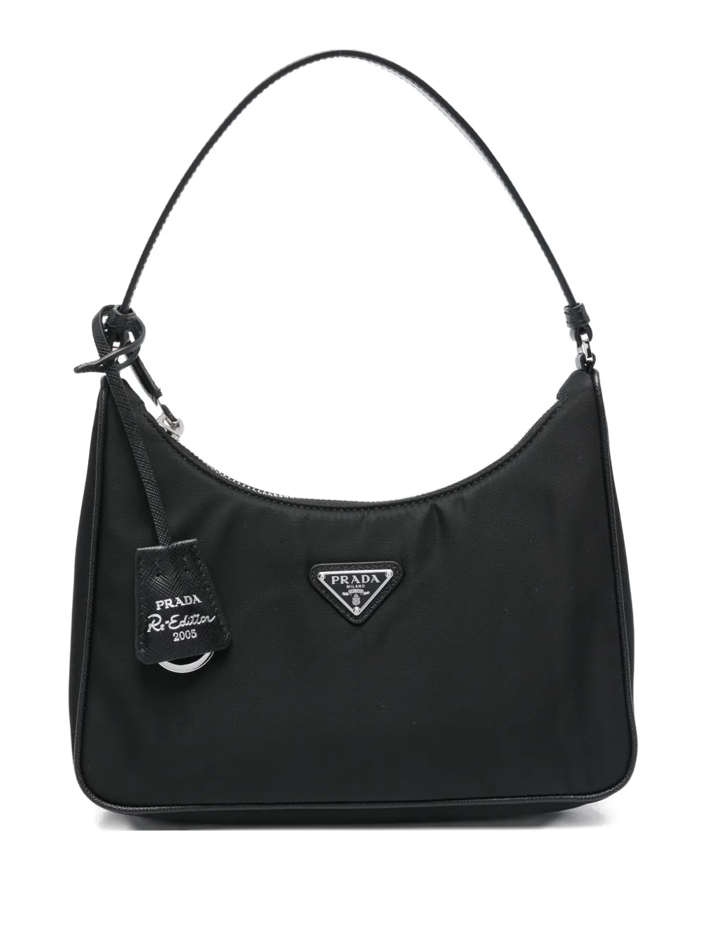 Prada small triangle-logo shoulder bag | Black | Image 1