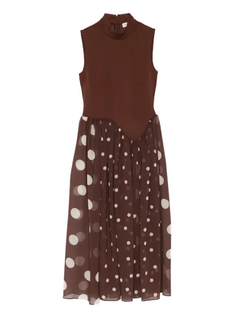 Stine Goya polka-dot high-neck midi dress