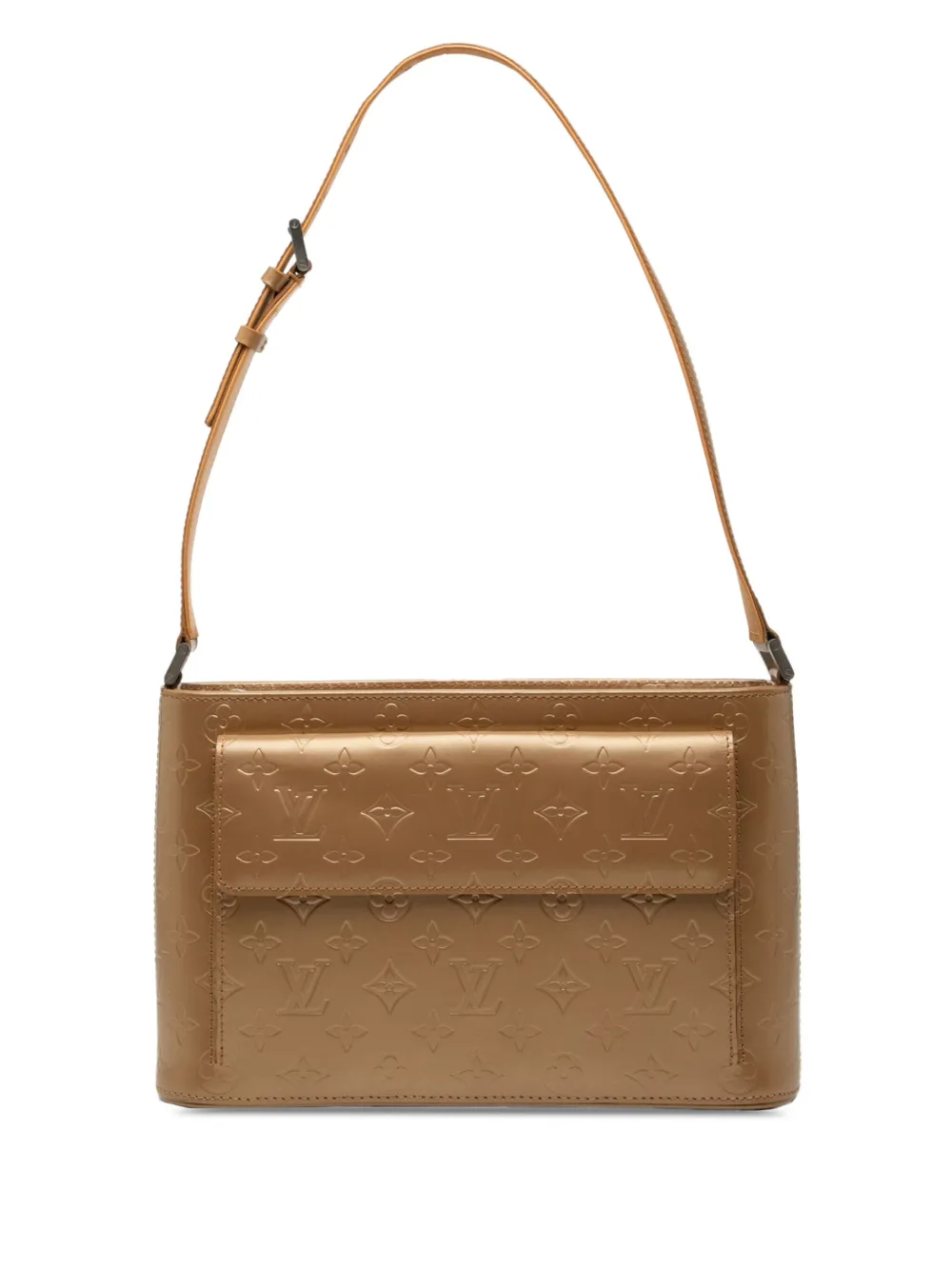 Pre-owned Louis Vuitton 2004 Monogram Mat Alston Shoulder Bag In Gold