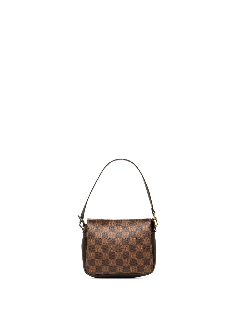 Pre-owned Louis Vuitton 2000 Damier Ebene Trousse Pochette Handbag In Brown