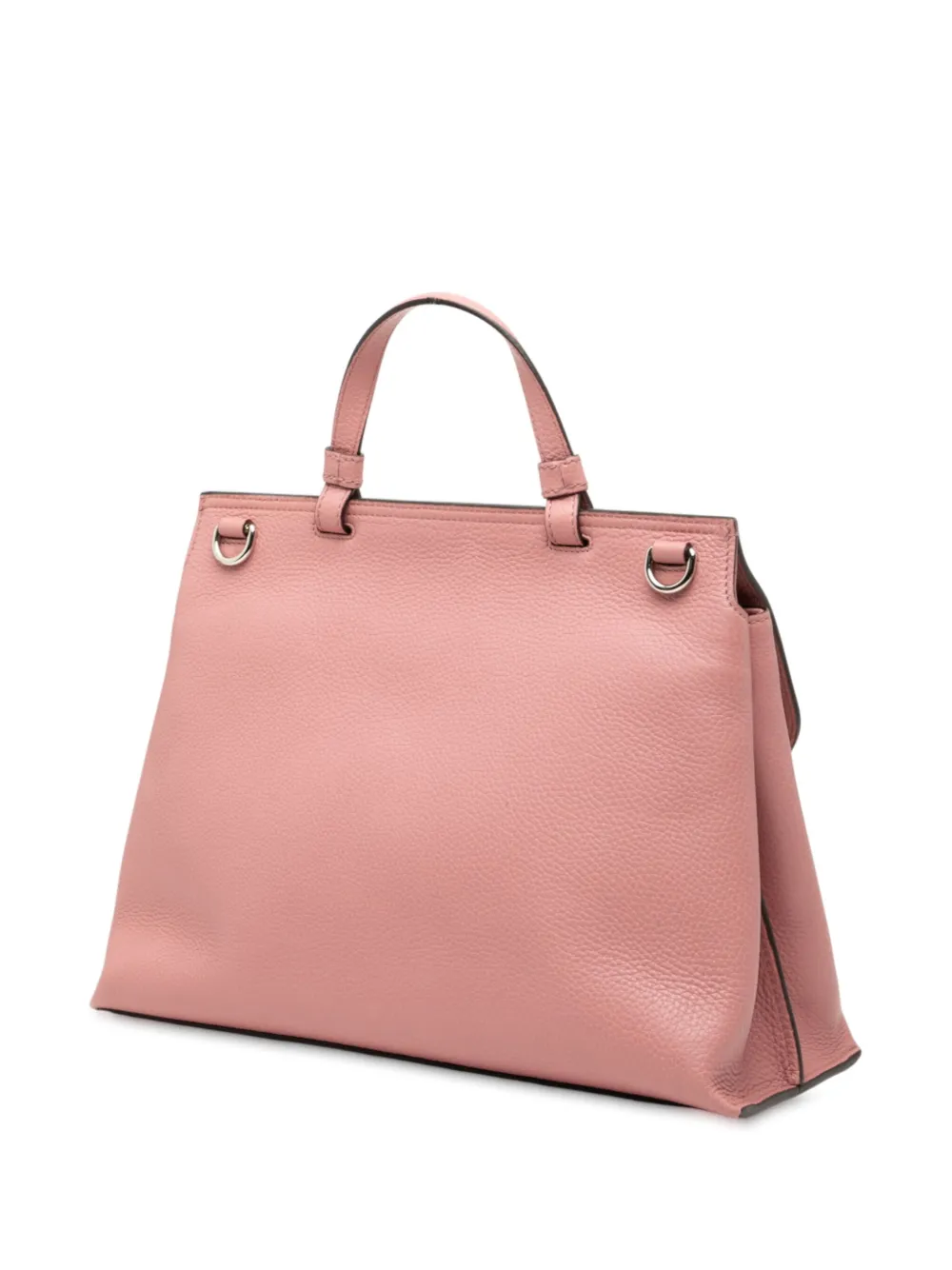 GUCCI Pre-owned 2016-2025 Medium Leather Bamboo Daily Satchel In Pink