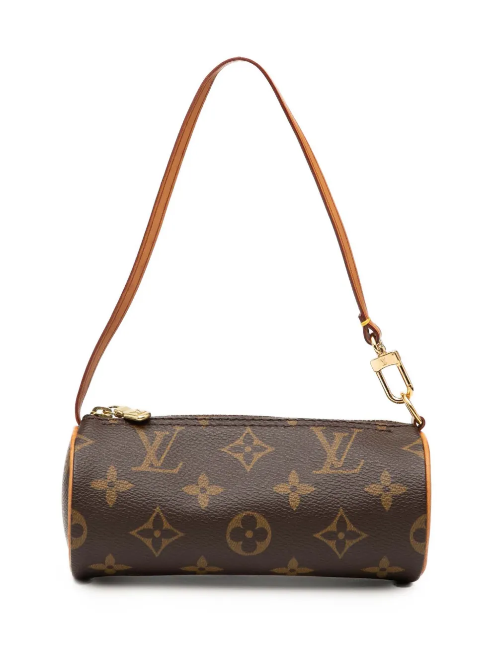 Pre-owned Louis Vuitton 1990-2025 Monogram Papillon Pochette Handbag In Brown