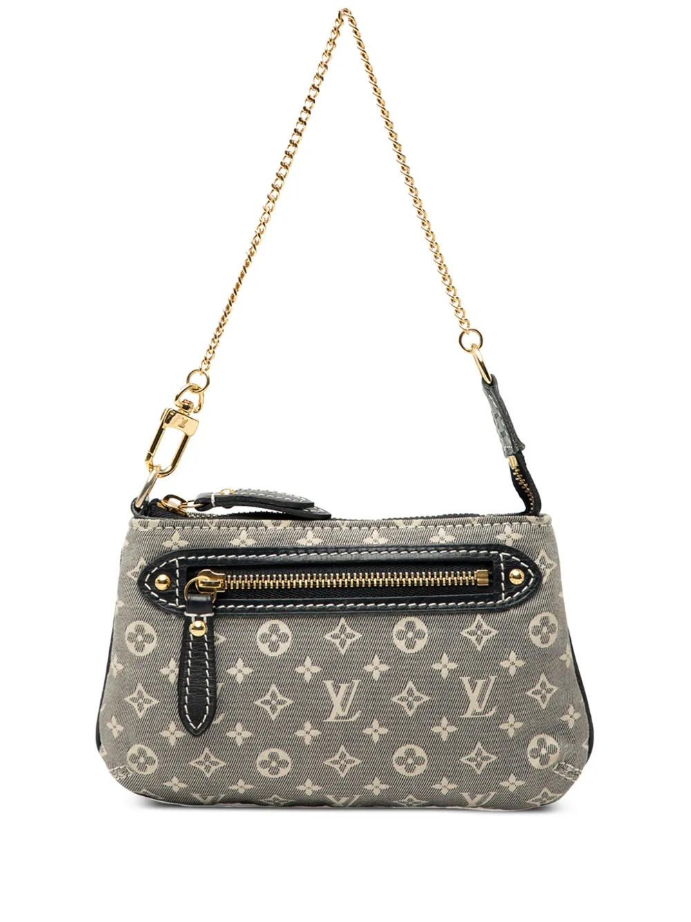 Pre-owned Louis Vuitton 2010 Mini Monogram Idylle Pochette Accessoires Handbag In Gray