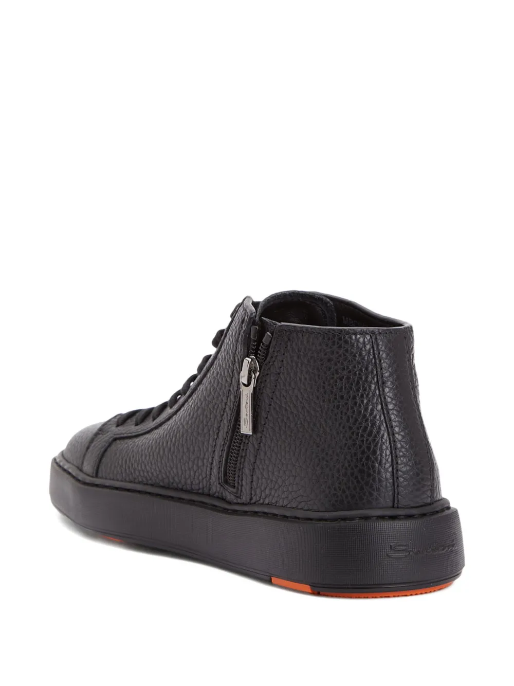 Santoni Leren sneakers Zwart