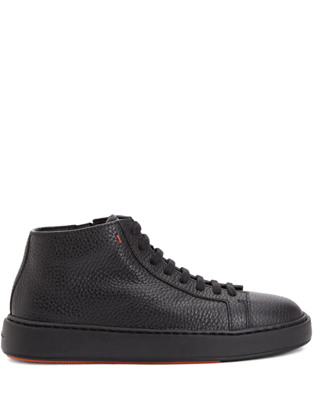 Santoni zip-up leather sneakers - Nero