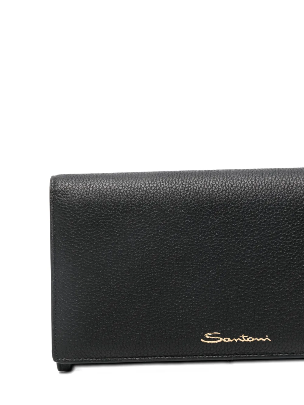  Santoni Leather Wallet - Black 