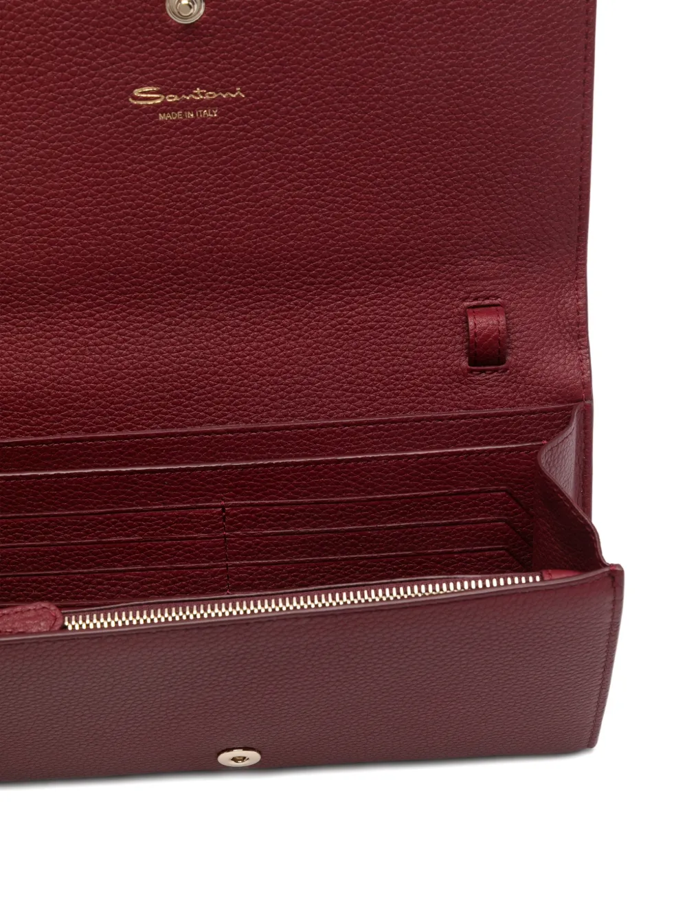 Santoni Leren portemonnee Rood